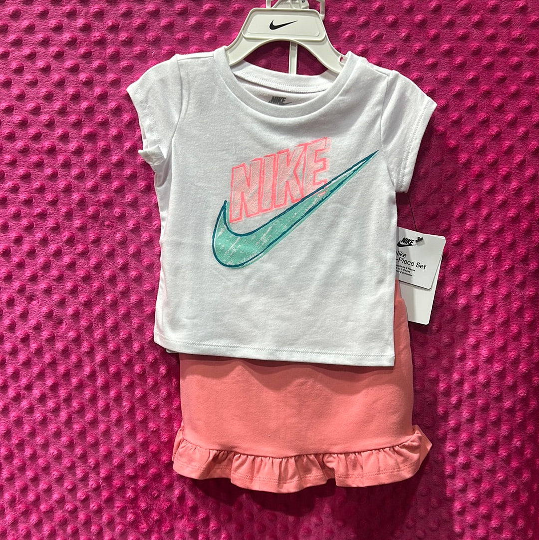 Nike Girls Short Sleeve Sunset Set Skort