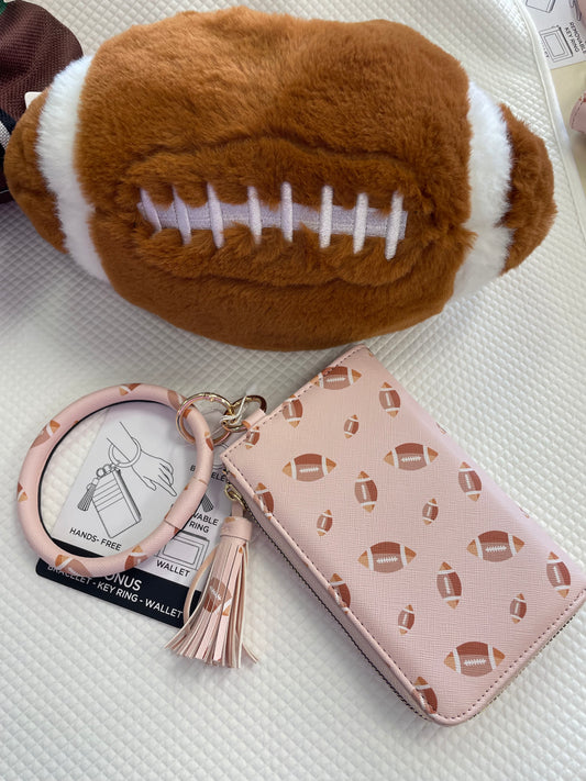 Football wallet with key ring