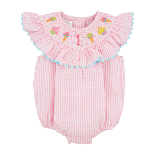 1st Birthday Smocked Bubble