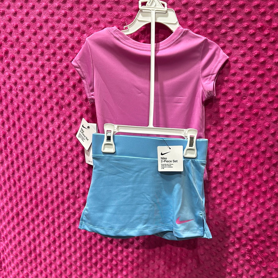 Nike Pink Shirt with Light Blue Skort