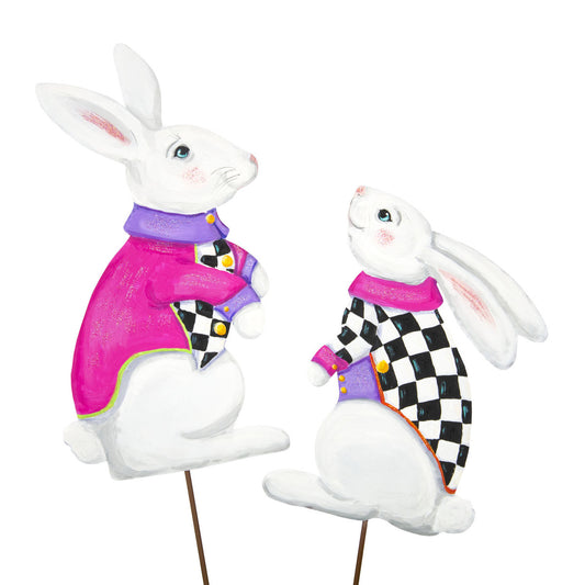 Round Top Collection - Elegant Rabbits in Sunday Best S/2