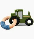 Mud Pie Tractor Silicone Teether Blue Or Green