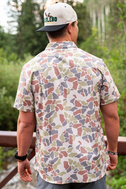 Performance Button Up - Driftwood Camo