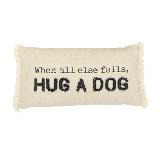 hug canvas dog pillow