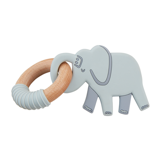 Mud Pie Elephant Teether Pink or Grey