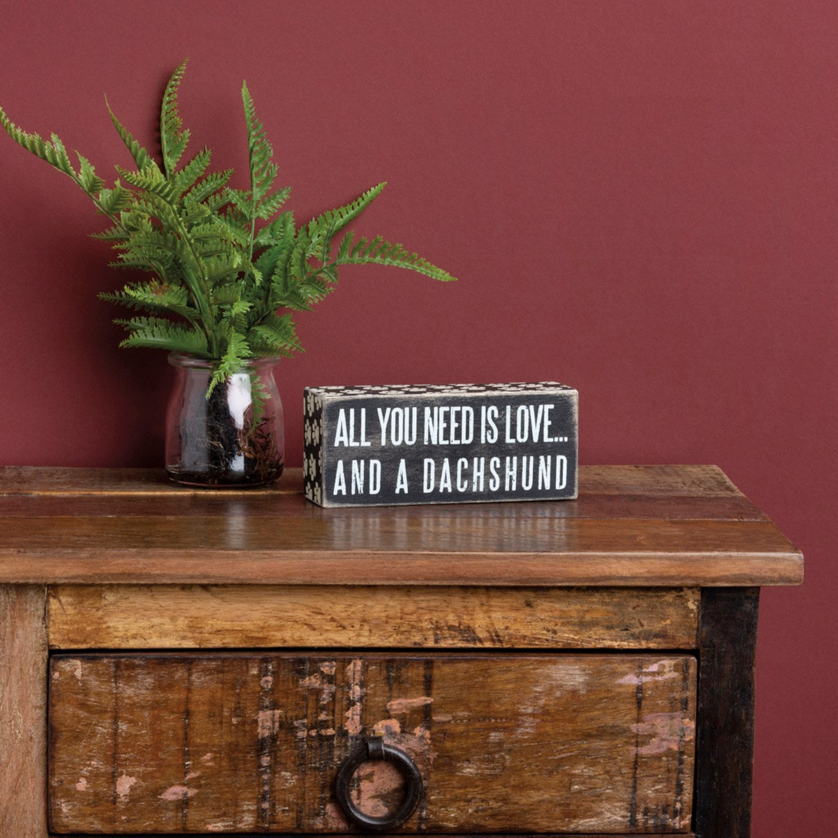 Dachshund Box Sign - All you need is love