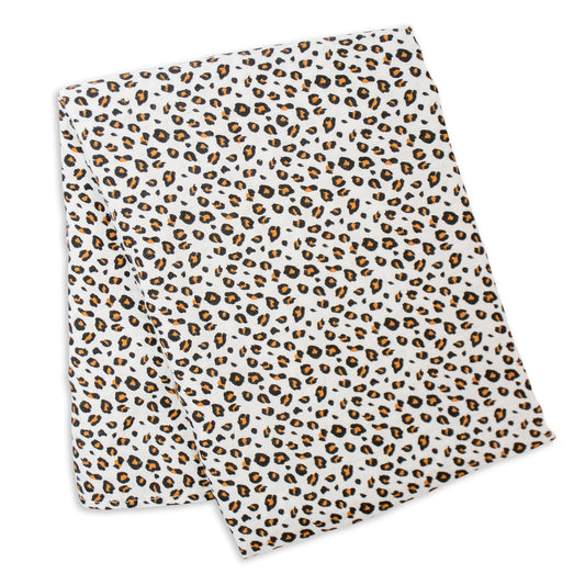 Lulujo Leopard Bamboo Swaddle – 47×47″