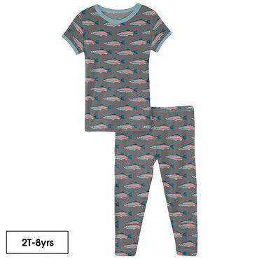 Stone Rainbow Trout - short sleeve pajama set