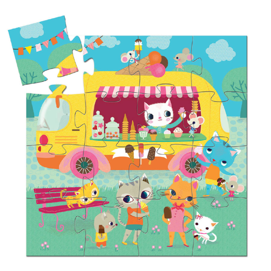 DJECO 16 PC. PUZZLE - ICE CREAM TRUCK