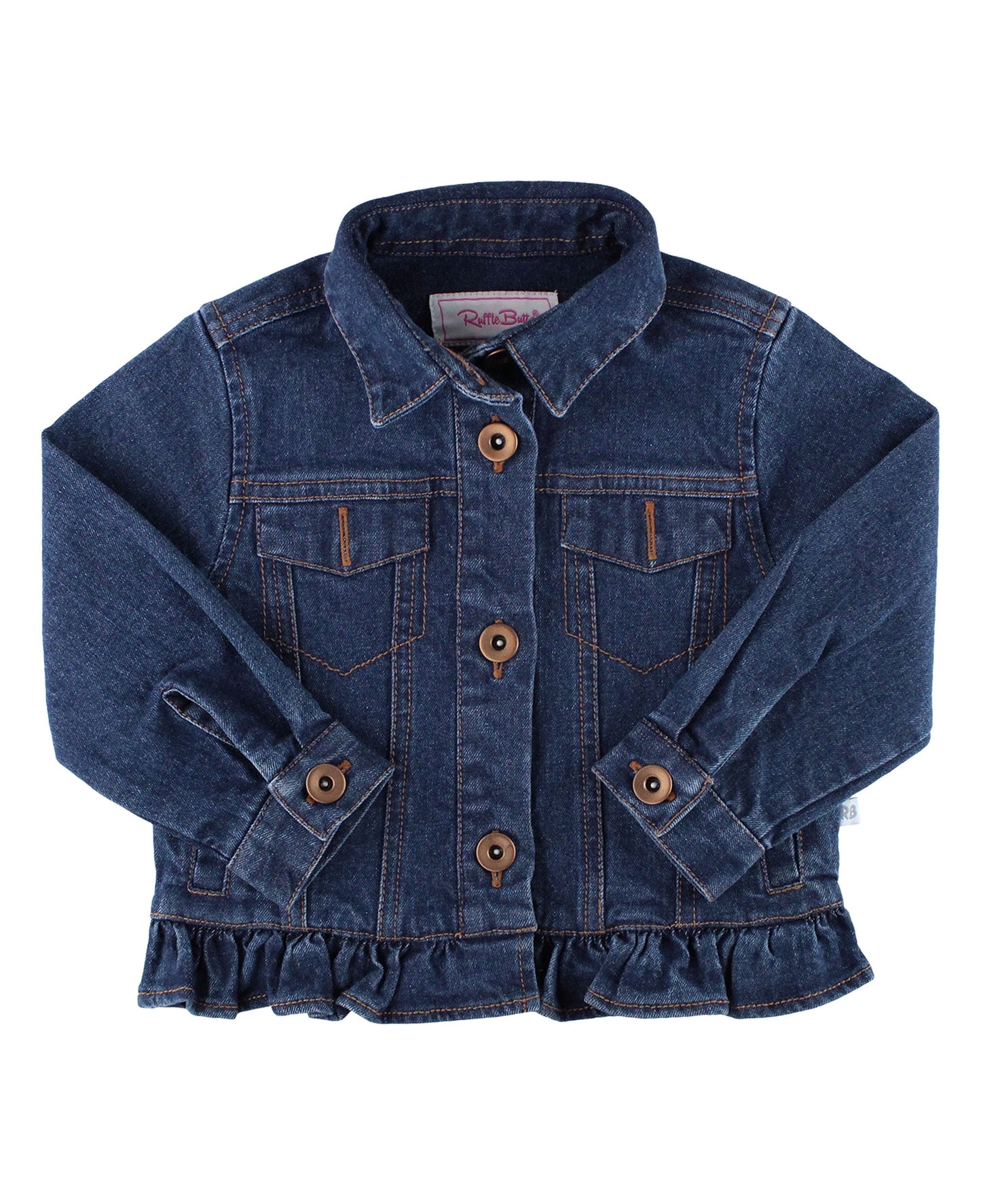 RuffleButts Girls Denim Jacket